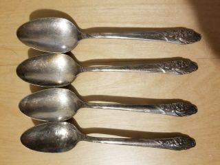 4 Vintage Collectible Spoons 6 ",  Community,  Silver Plate