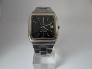 Omega Constellation Black Dial Square 37mm S.  Steel Automatic 168.  0062 Vintage