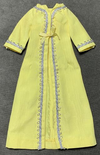 Vintage Barbie Silver Polish Yellow Long Coat Jumpsuit Pilgrim Shoes 1492 2