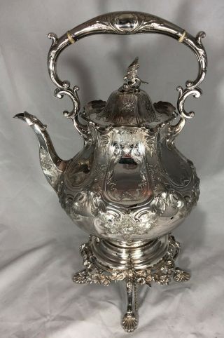 Victorian Silver Plated Epns Spirit Kettle By Martin Hall & Co Aczx