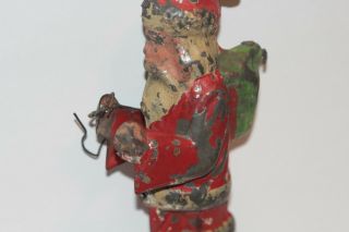Antique Santa Claus Gunthermann Christmas Vintage Tin Metal Toy Germany Wind Up 3