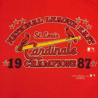 Vintage 80s St.  Louis Cardinals T - Shirt Sz Small Single Stitch 1987 Baseball