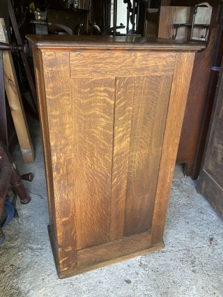 Outstanding Quartersawn Antique Tiger Oak 4 Drawer Filing Cabinet Paneled Sides