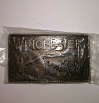 Winchester Repeating Arms Belt Buckle,  Haven Conn.  Nos