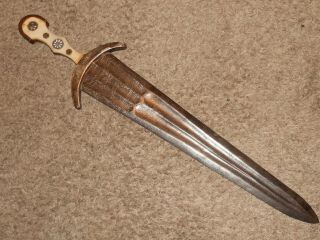Antique 15th 16th Century Italian Cinquedea Broadsword Short Sword Dagger Knife
