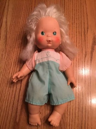 Vintage 1982 Kenner Strawberry Shortcake Baby Apricot Blow A Kiss Doll 14”