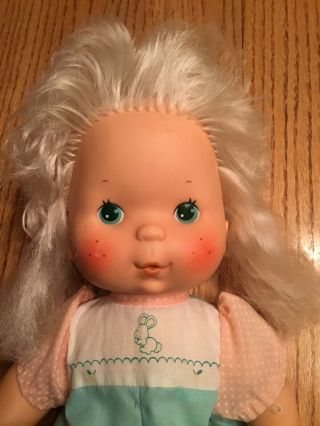 Vintage 1982 Kenner Strawberry Shortcake Baby Apricot Blow A Kiss Doll 14” 2