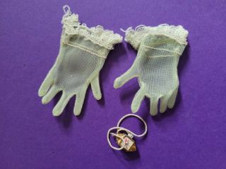 Vintage Cissy Doll Green Gloves And Watch.