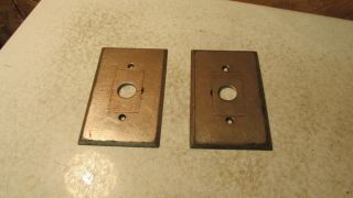 1 Antique 1899 Bryant Nickel Plated Cast Brass Switch Plate