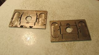 1 Antique 1899 Bryant Nickel Plated Cast Brass Switch Plate 3