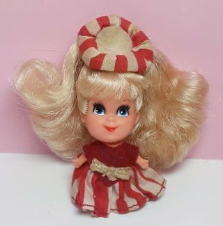 Vintage Mattel Liddle Kiddles Sweet - Treats Lolli - Kiddle Doll Peppermint Hat