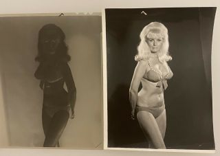 Vintage Nude Bunny Yeager Pin - Up 4x5 Film Negative & Photo Self Portrait