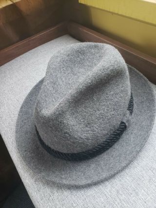 Vintage Dobbs Fifth Avenue York Fedora Hat 100 Wool Size 7 3/8