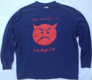 Vtg Vintage Smashing Pumpkins T Shirt 1996 Tour Xl Xxl World Is A Vampire Palace