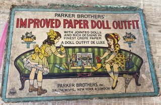 Parker Bros Improved Paper Doll Outfit 1917 Jointed Dolls