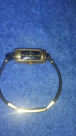 10kt Rolled Gold Antique Art Deco Gruen Ladies Wrist Watch Not O.  Wound