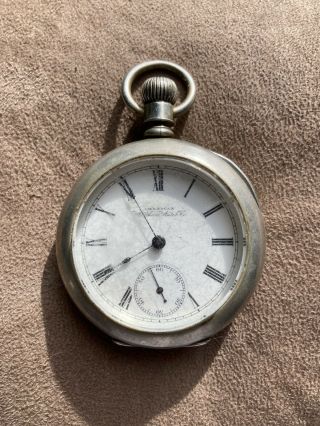 Antique “waltham” Man’s Pocket Watch 1890’s Railroad 7 Jewel 2668