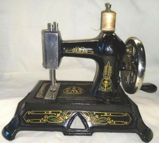 Near Box,  Tools Muller Antique Cast Iron No 19 Toy Sewing Machine