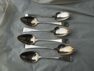 1792 Fine Set Of 6 Scottish Provincial Aberdeen Tablespoon By J Erskine 315g