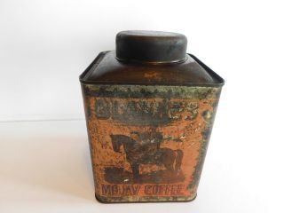 Antique Blanke ' s & Co Mojav Coffee Tin Caddie Embossed w/ Horse St.  Louis 2