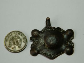 Medieval Bronze Heraldic Horse Harness Pendant Ring Dot Metal Detecting Detector