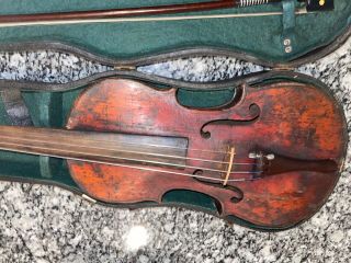 Antique Violin (1/4) Antonious Stradivarious Made In Germany W/bow & Case