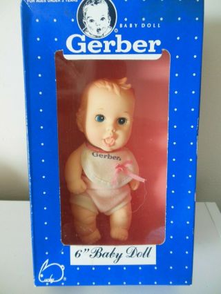 Vintage 1991 Gerber 6 " Girl Baby Doll,  Never Removed