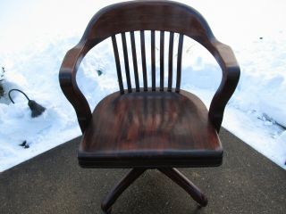 Antique Vintage Lawyers/bankers Office Chair Marble Chair Co.  Restored