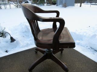 Antique Vintage Lawyers/Bankers Office Chair Marble Chair Co.  Restored 2