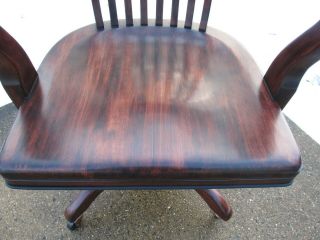 Antique Vintage Lawyers/Bankers Office Chair Marble Chair Co.  Restored 4