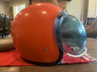 1968 Vintage Oem Bell Bubble Shield 500 Tx Toptex Motorcycle Helmet 7 3/8