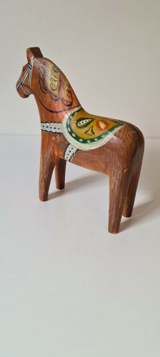 Antique Swedish Hand Made Dala Horse From Early 1900´s 8,  1 " High