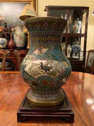 A Large Antique Cloisonné Hu Vase. 2