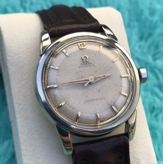 1956s Vtg Omega Automatic Seamaster Cal 501 Ref 2846 Honeycomb Dial Mens Watch