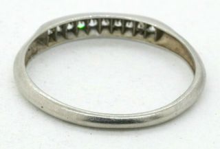 Antique Platinum 0.  25CT VS1/F diamond French cut band ring size 5 2
