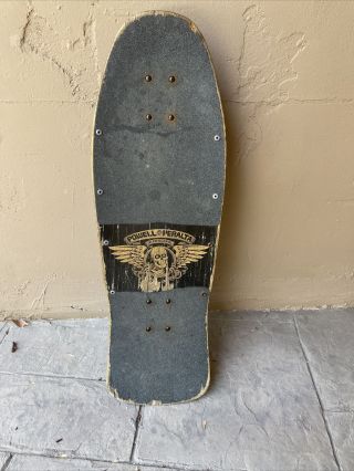 Lance Mountain Powell Peralta Crest Skateboard Deck 80s Bones Brigade Rare BLACK 2