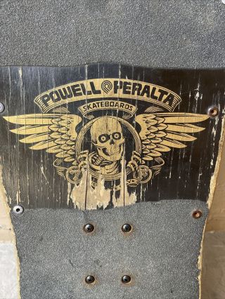Lance Mountain Powell Peralta Crest Skateboard Deck 80s Bones Brigade Rare BLACK 4