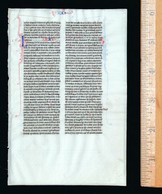 Medieval Manuscript Bible Leaf - C 1240 - 50 Paris,  Text From Exodus