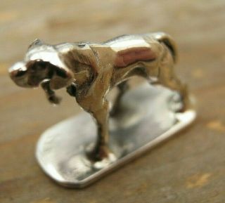 Fabulous Sterling Silver Miniature Study Of Gsp - Pointer Dog - Gundog - Hunting