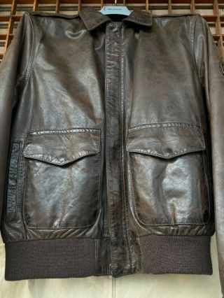 BELSTAFF A2 RAF Leather Jacket Antique Brown FilmJacket Brad Pitt XXXL fit less 5