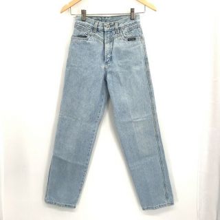 Rockies Womens Vintage High Rise Denim Mom Jeans Light Wash Straight Leg 12r