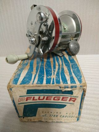 Vintage Pflueger Capitol Fishing Reel W/box