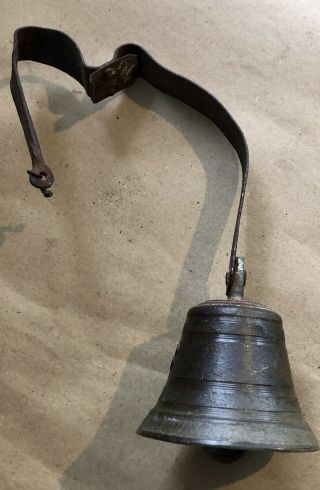 Antique Victorian Brass No.  6 Servants Bell / Shop Door Bell