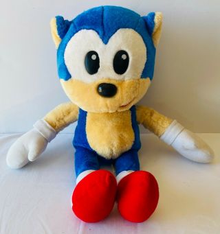 Sonic The Hedgehog Soft Plush Large Toy 1997 Rare Sega Video Game Character 50cm