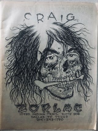 Zorlac Skateboard Print Ad 10x8 Metallica Art