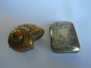 2 X Vesta Cases N.  C.  R & Co Arts Crafts Albo Silver & One Brass/copper