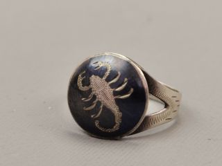 Antique Silver Enamel Ring