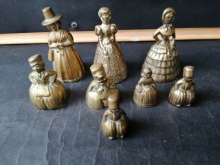 8 Vintage Brass Welsh Costume Lady Bells And Other Costumes