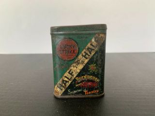 Antique Lucky Strike Half And Half Sample Size Tobacco Tin