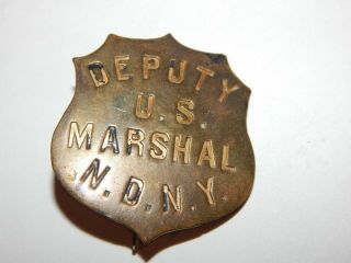 Antique Deputy Us Marshal Police United States Marshal Northern District Ny